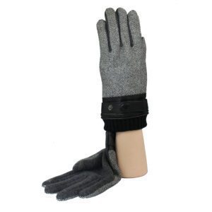 Guanto tessuto invernale foderato internamente e touch screen - Colore grigio