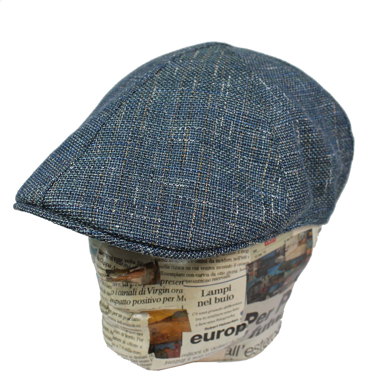 berretto-a-spicchi-estivo-uomo-fantasia-tweed-colore-denim