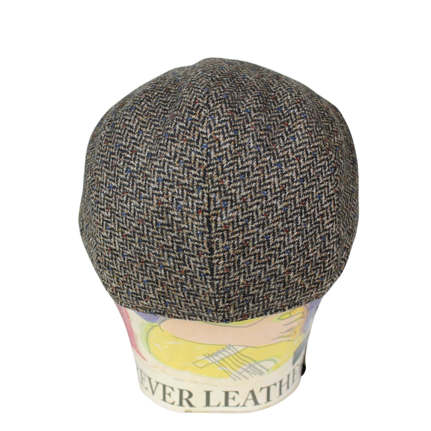 coppola-uomo-in-tessuto-di-lana-fantasia-spinato-marrone