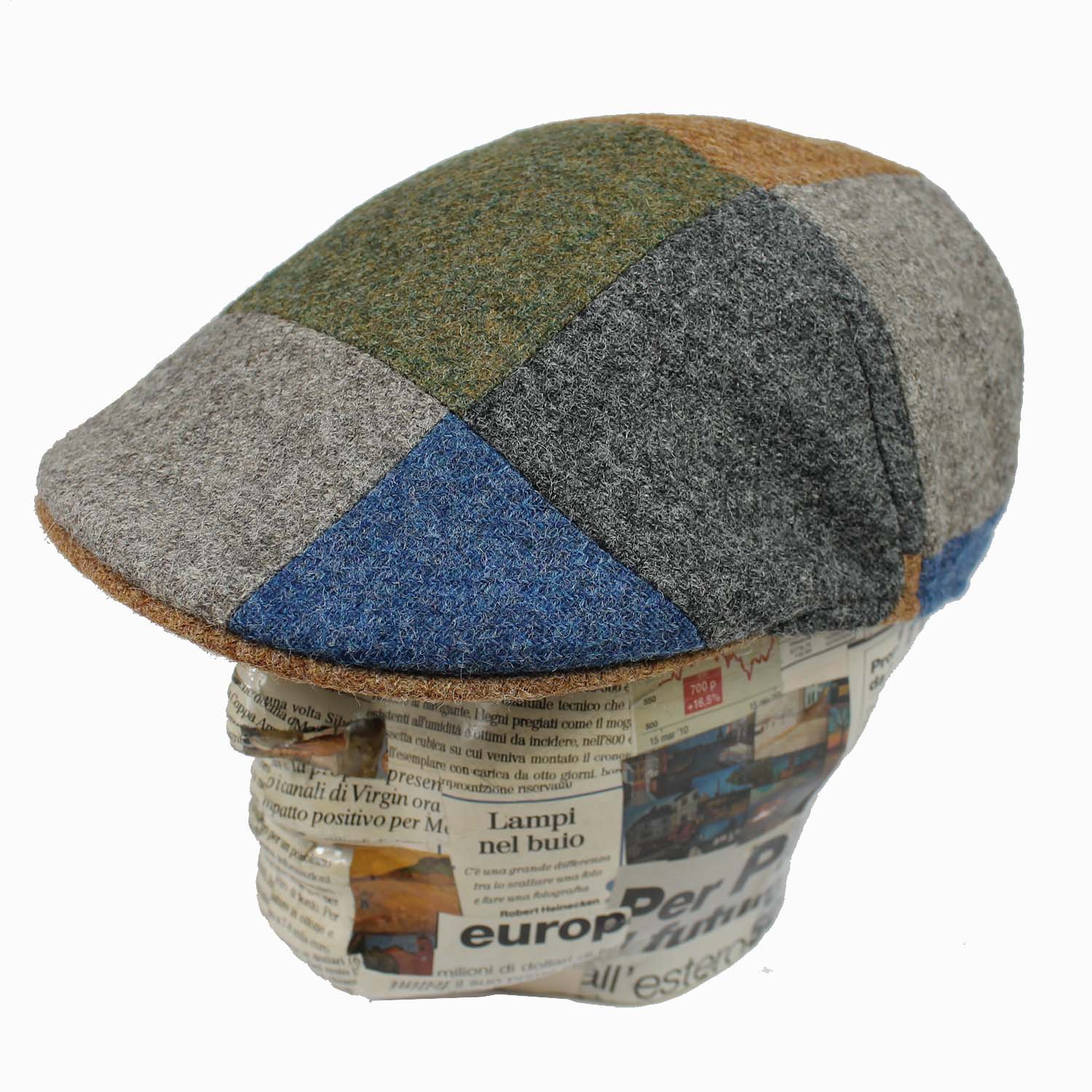 berretto-uomo-modello-coppola-fantasia-patchwork-in-harris-tweed