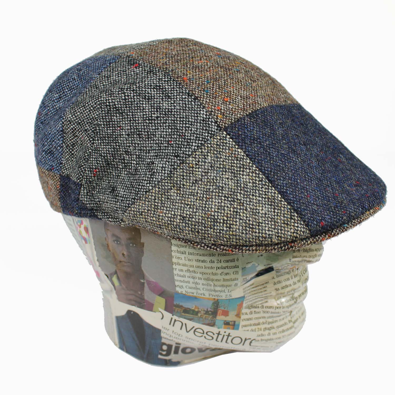 berretto-uomo-modello-coppola-fantasia-patchwork-in-tweed-di-lana