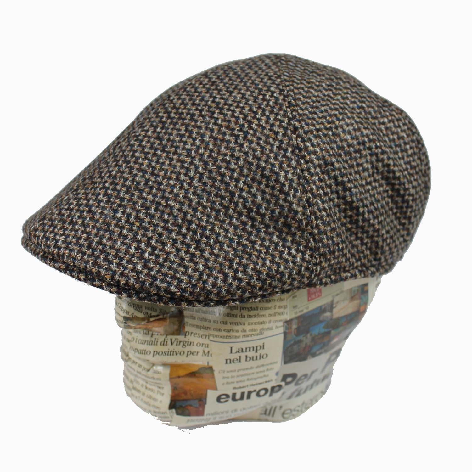 cappello-uomo-con-paraorecchie-modello-berretto-a-spicchi-fantasia-micro-marrone-e-blu