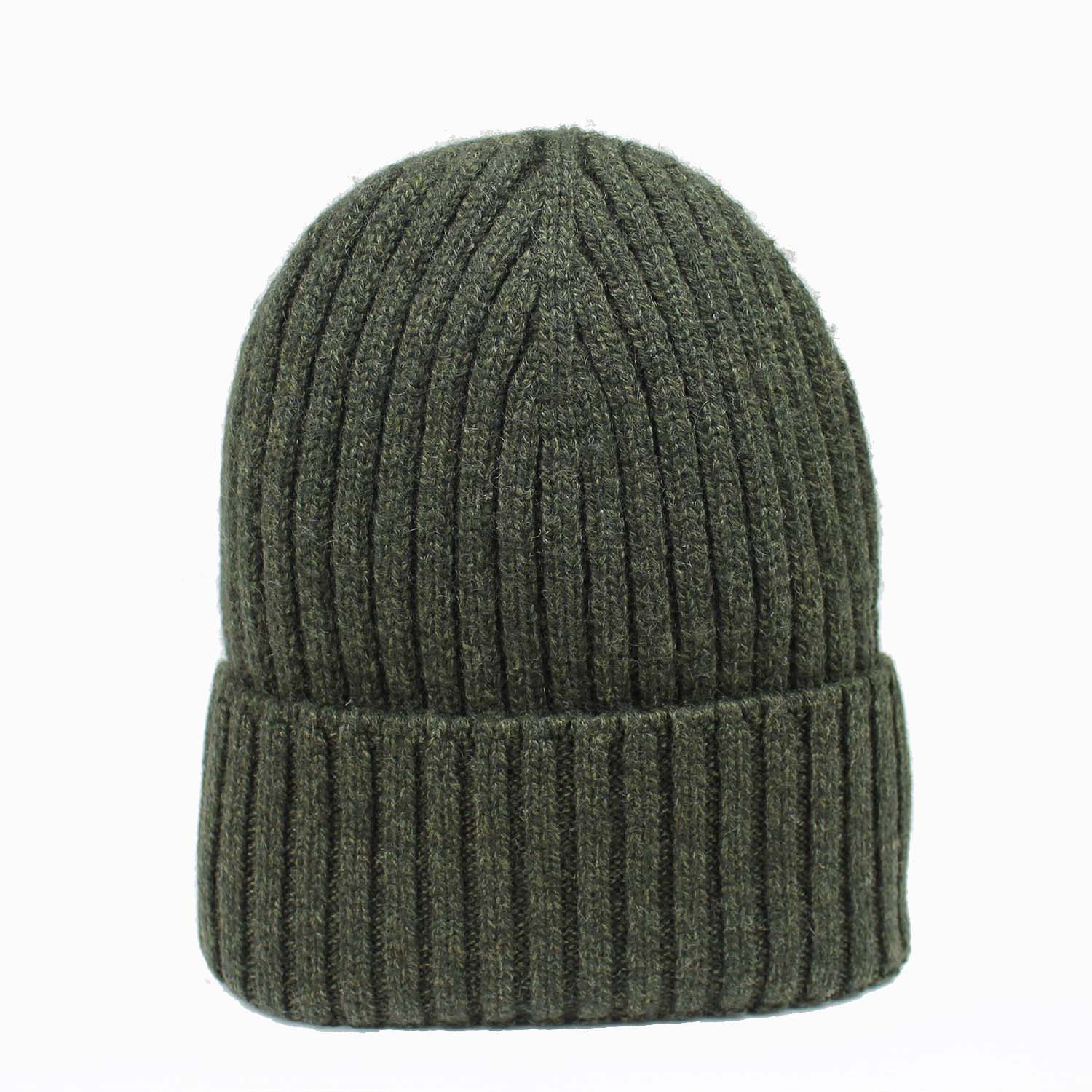 berretto-a-coste-in-puro-cashmere-con-risvolto-colore-verde-muschio-cuffia-taglia-unica