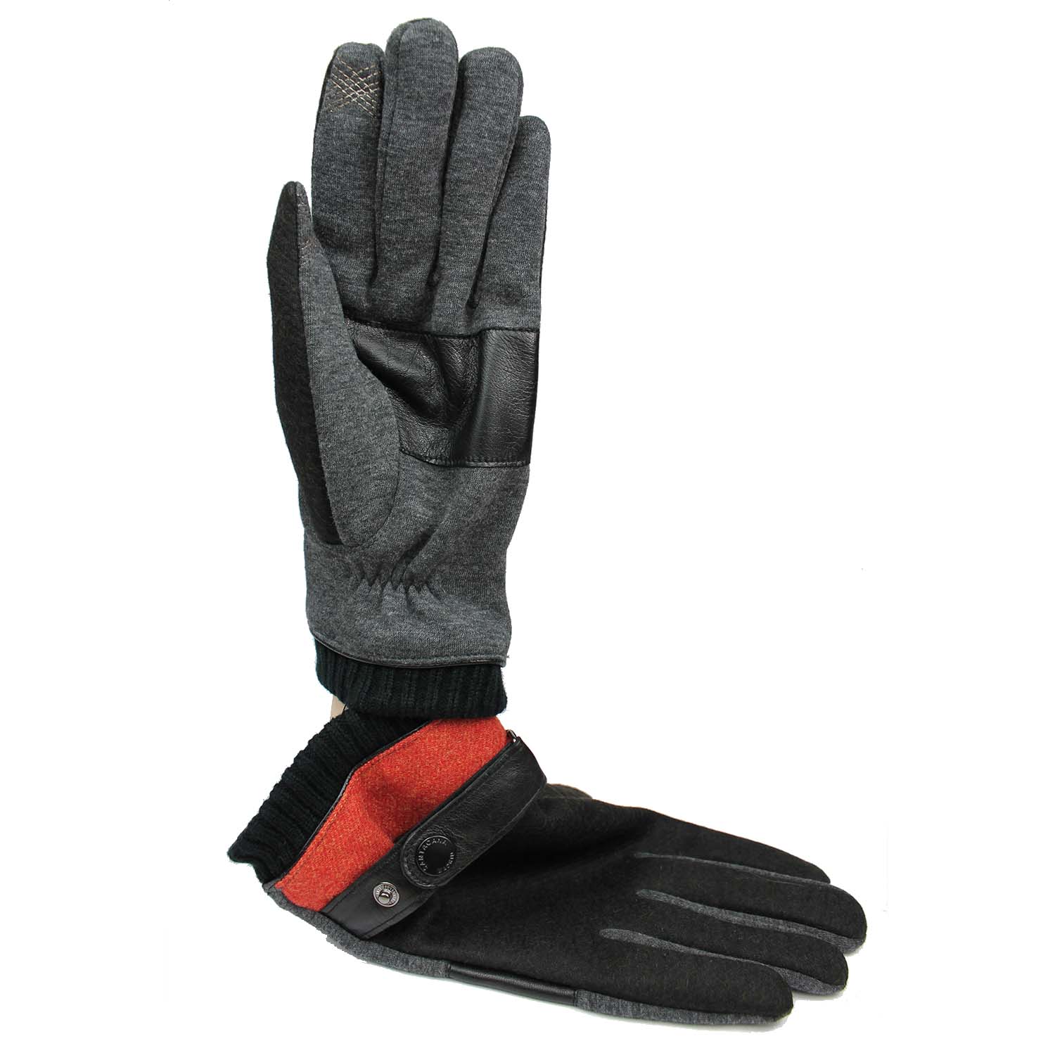 guanto-uomo-touch-in-tessuto-colore-colore-verde-e-grigio