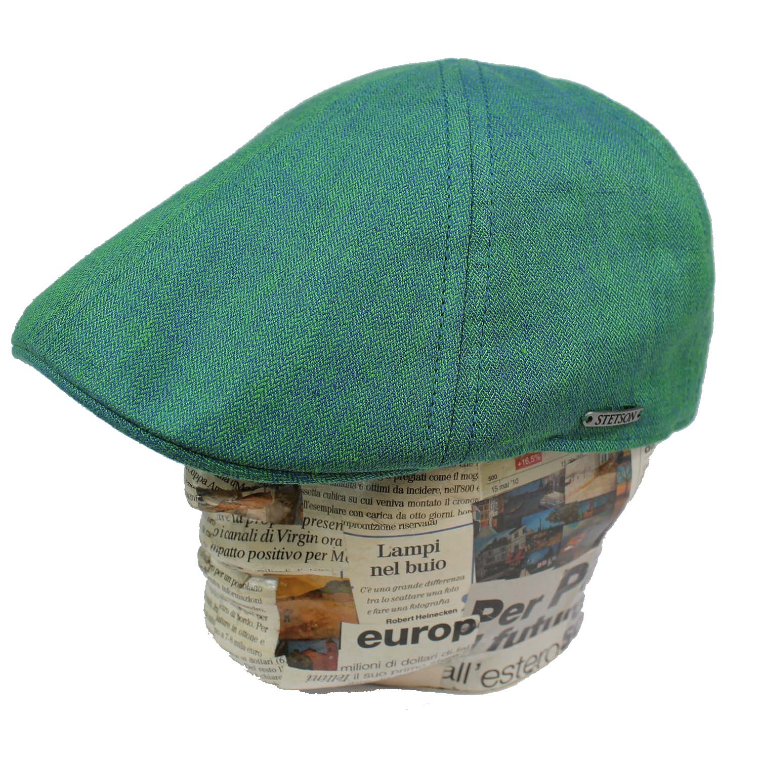 berretto-stetson-modello-duck-in-lino-colore-verde