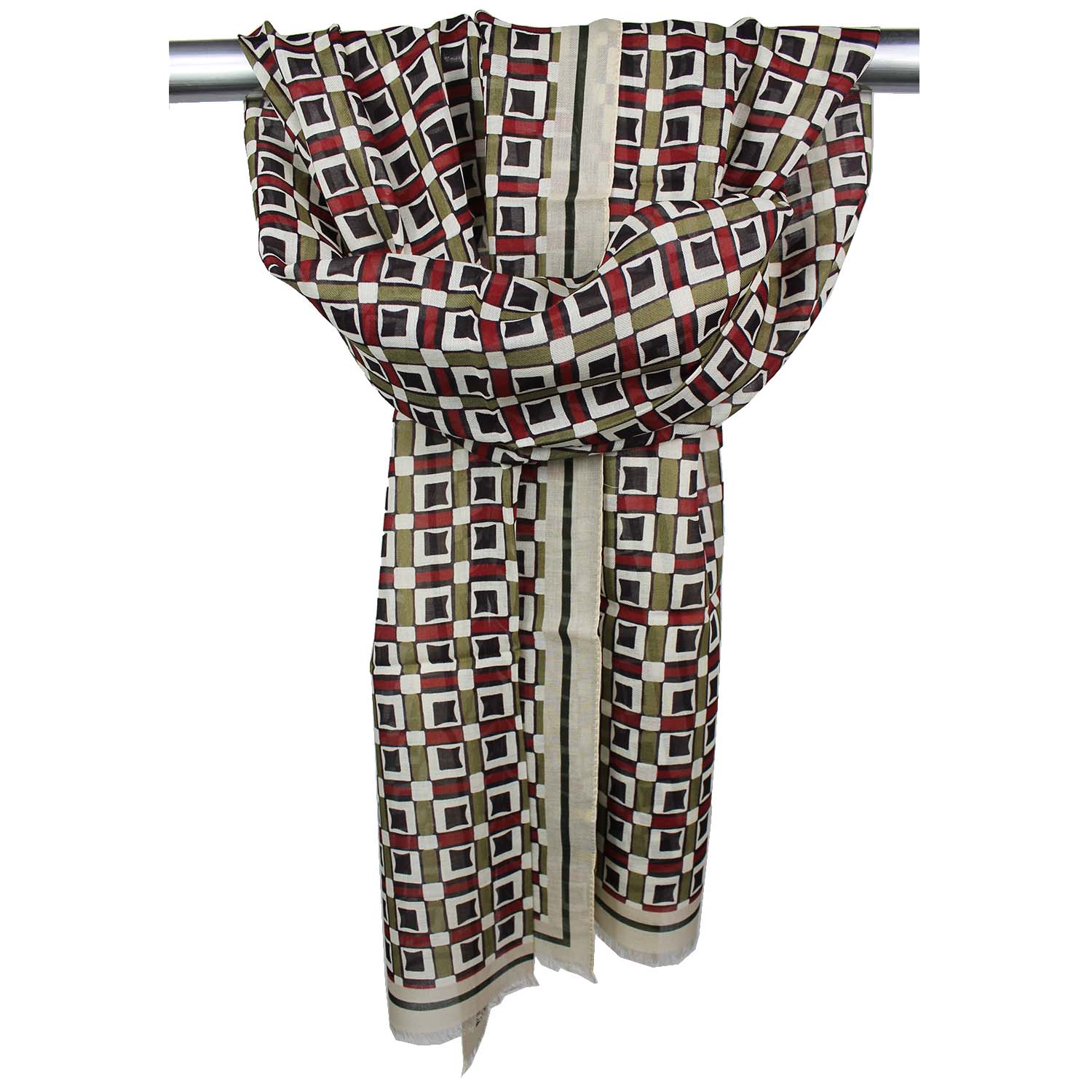 sciarpa-estiva-uomo-in-cotone-fantasia-verde-salvia-bordeaux