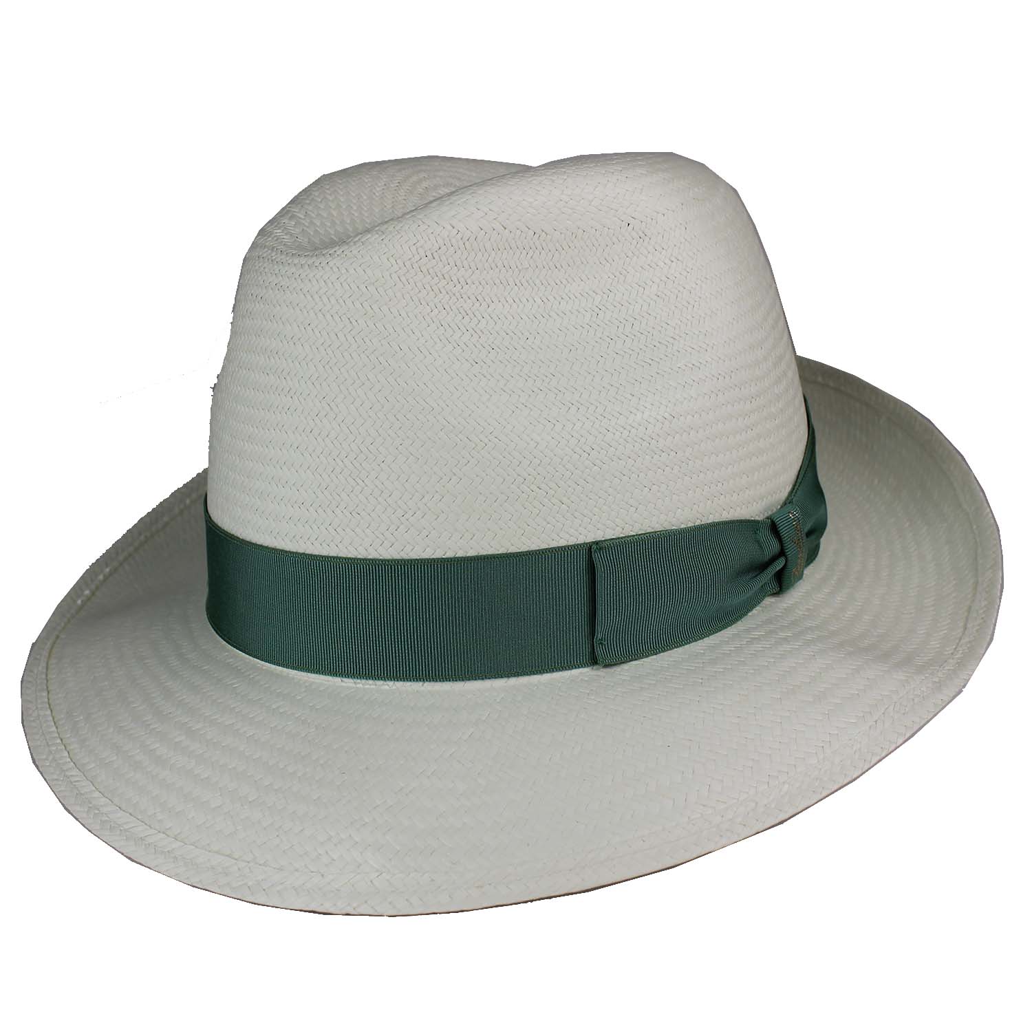 cappello-borsalino-panama-qualità-fine-con-nastro-colore-verde