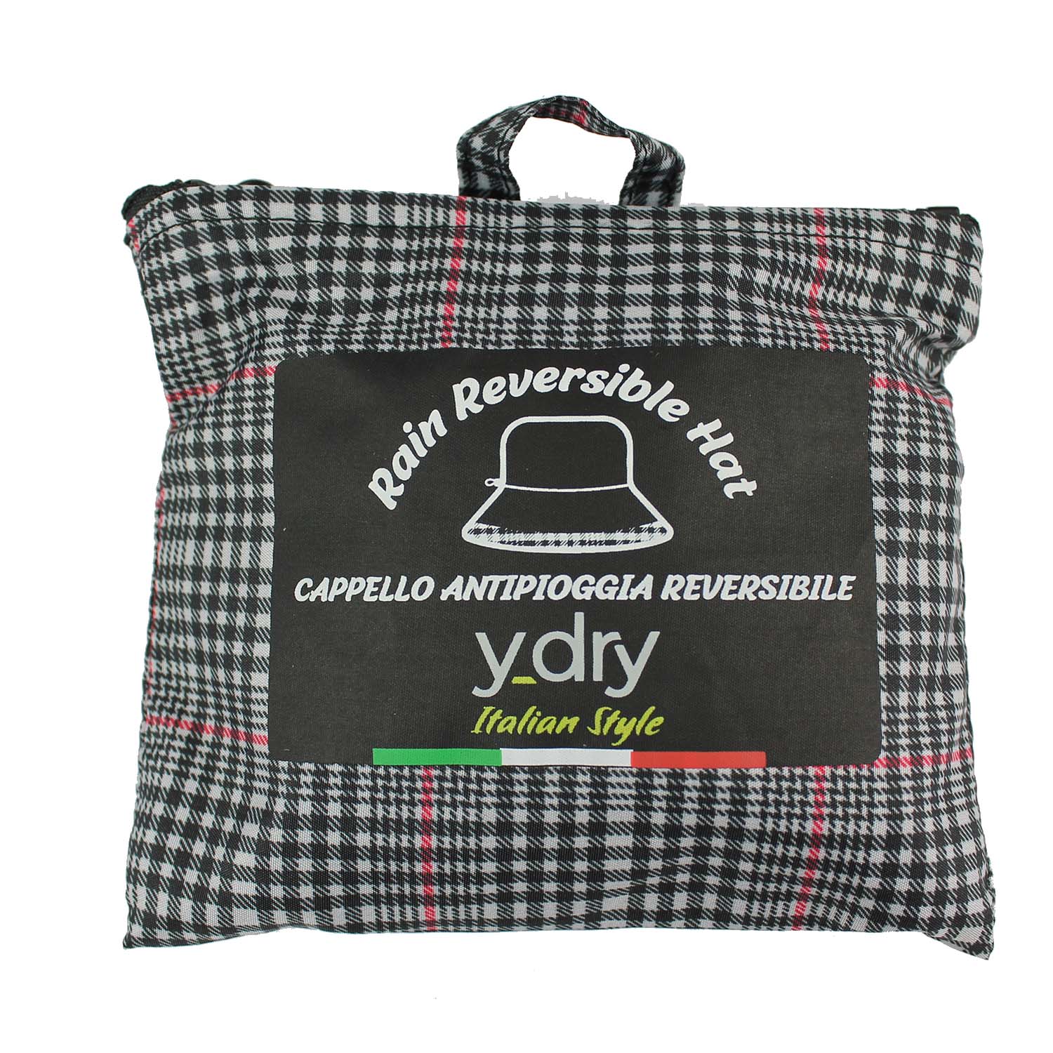 cappello-da-pioggia-donna-tascabile-reversibile-nero-bordeaux