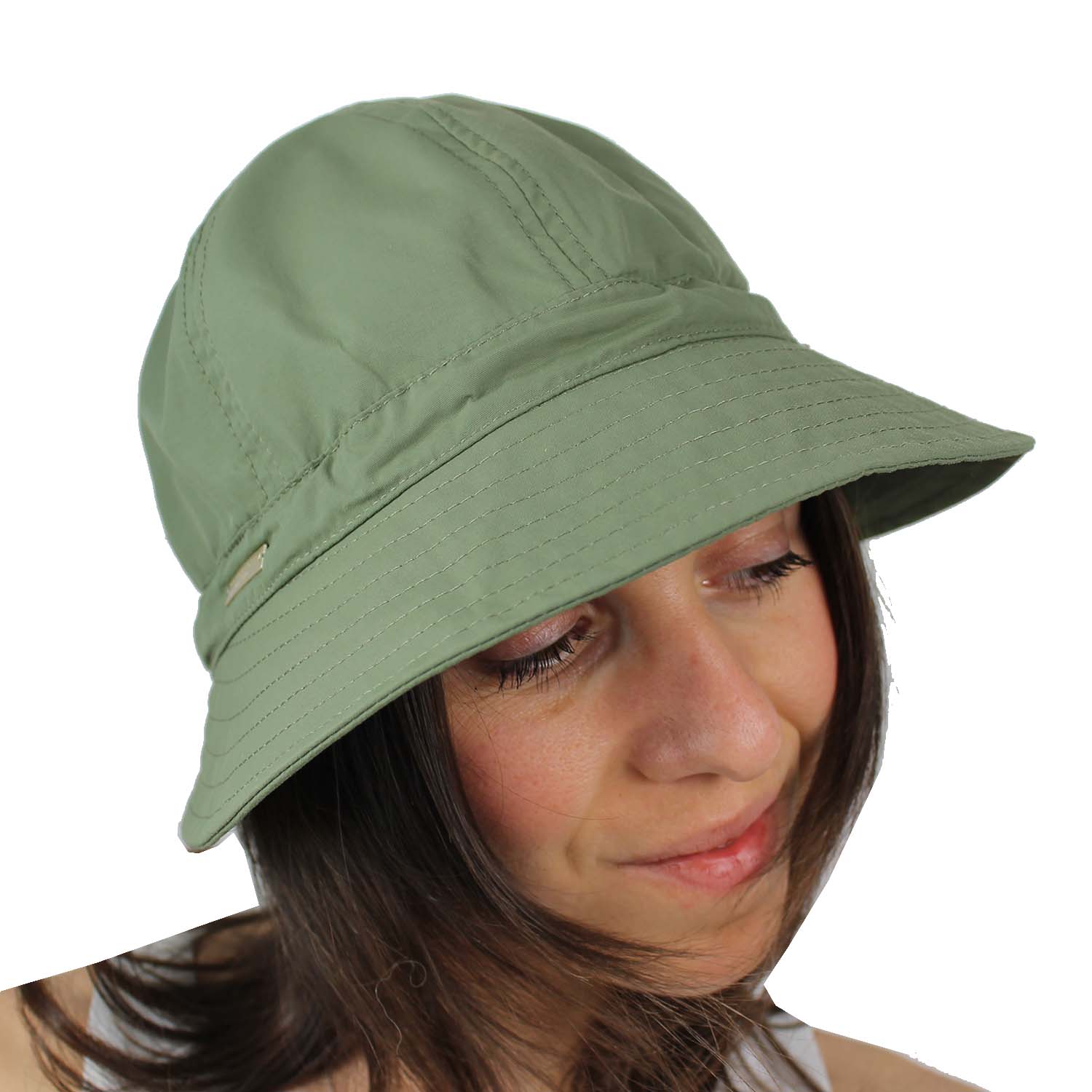 cappello-donna-cloche-impermeabile-colore-verde