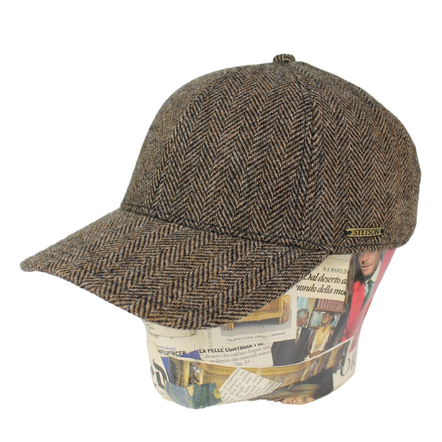 baseball-marchio-stetson-in-harris-tweed-colore-marrone
