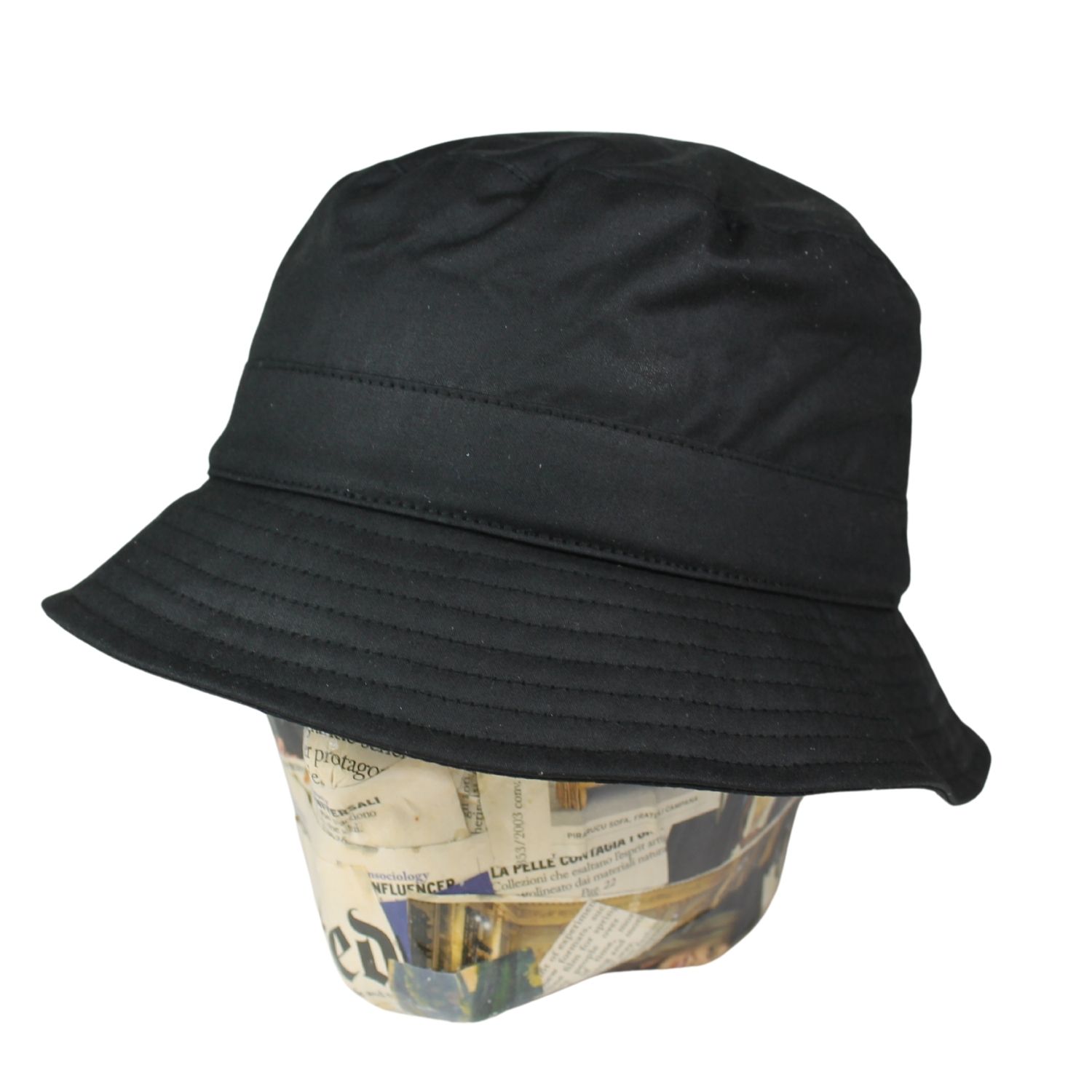 cappello-da-pescatore-uomo-bucket-hat-cerato-colore-nero
