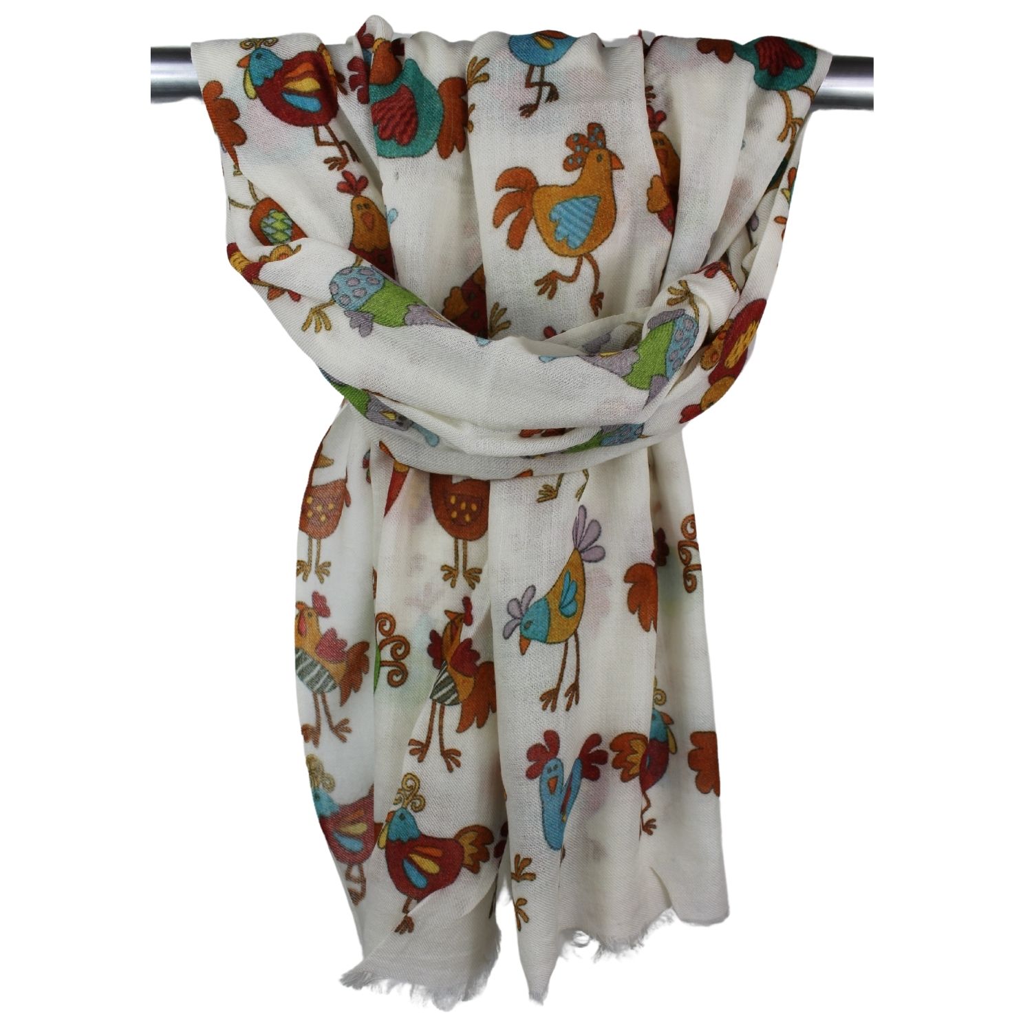sciarpa-donna-in-pura-lana-fantasia-disegno-galline-colore-panna
