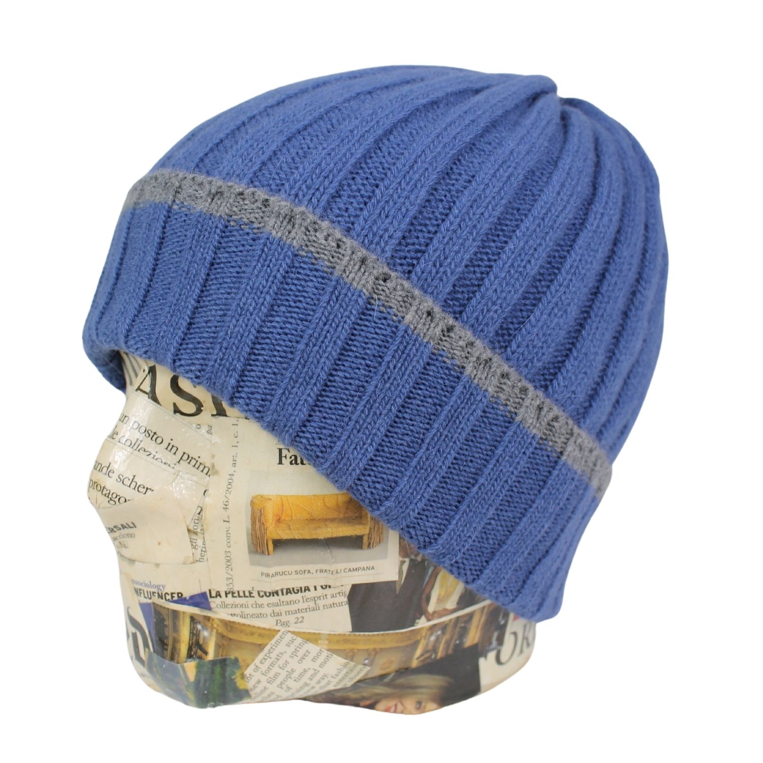 berretto-a-coste-uomo-pura-lana-colore-avio-contrasto-grigio