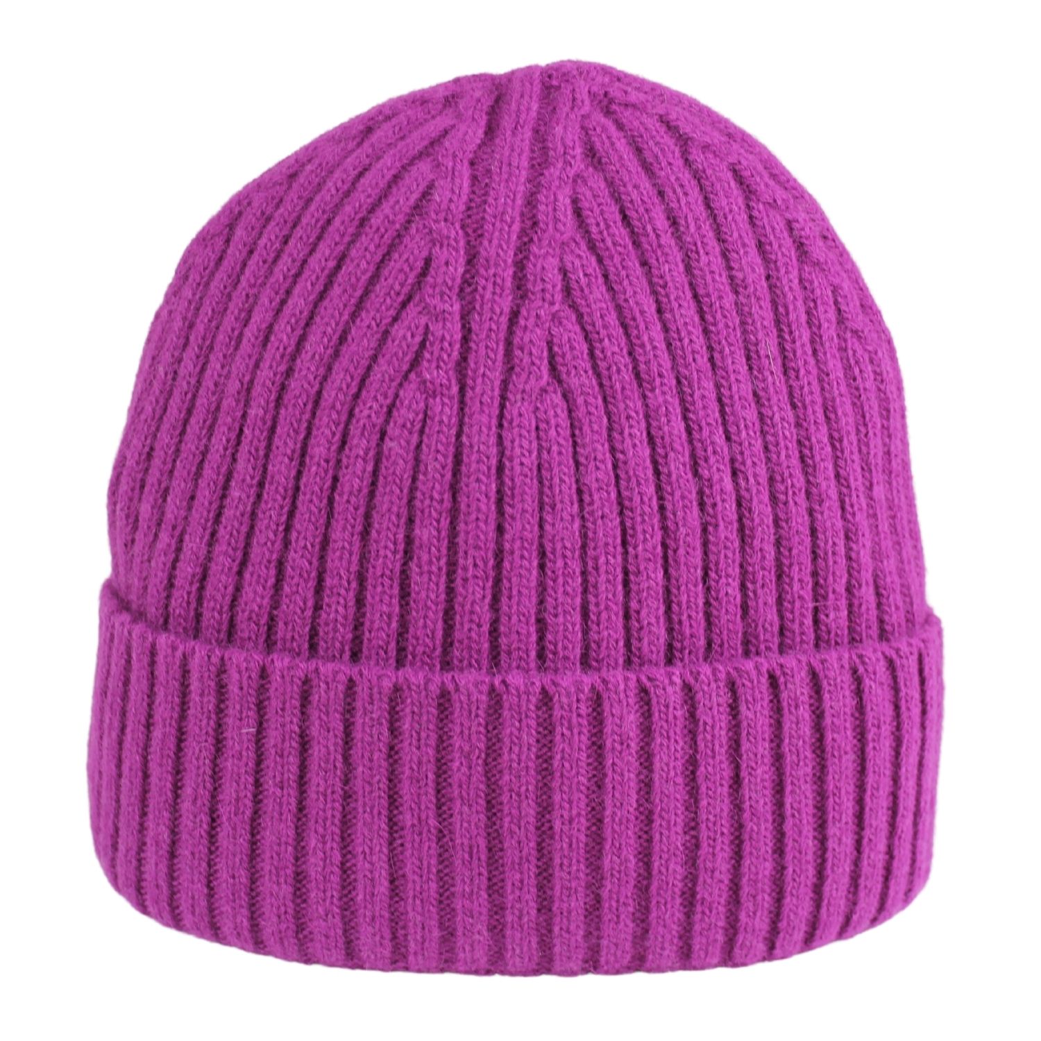berretto-uomo-a-coste-con-risvolto-pura-lana-colore-magenta