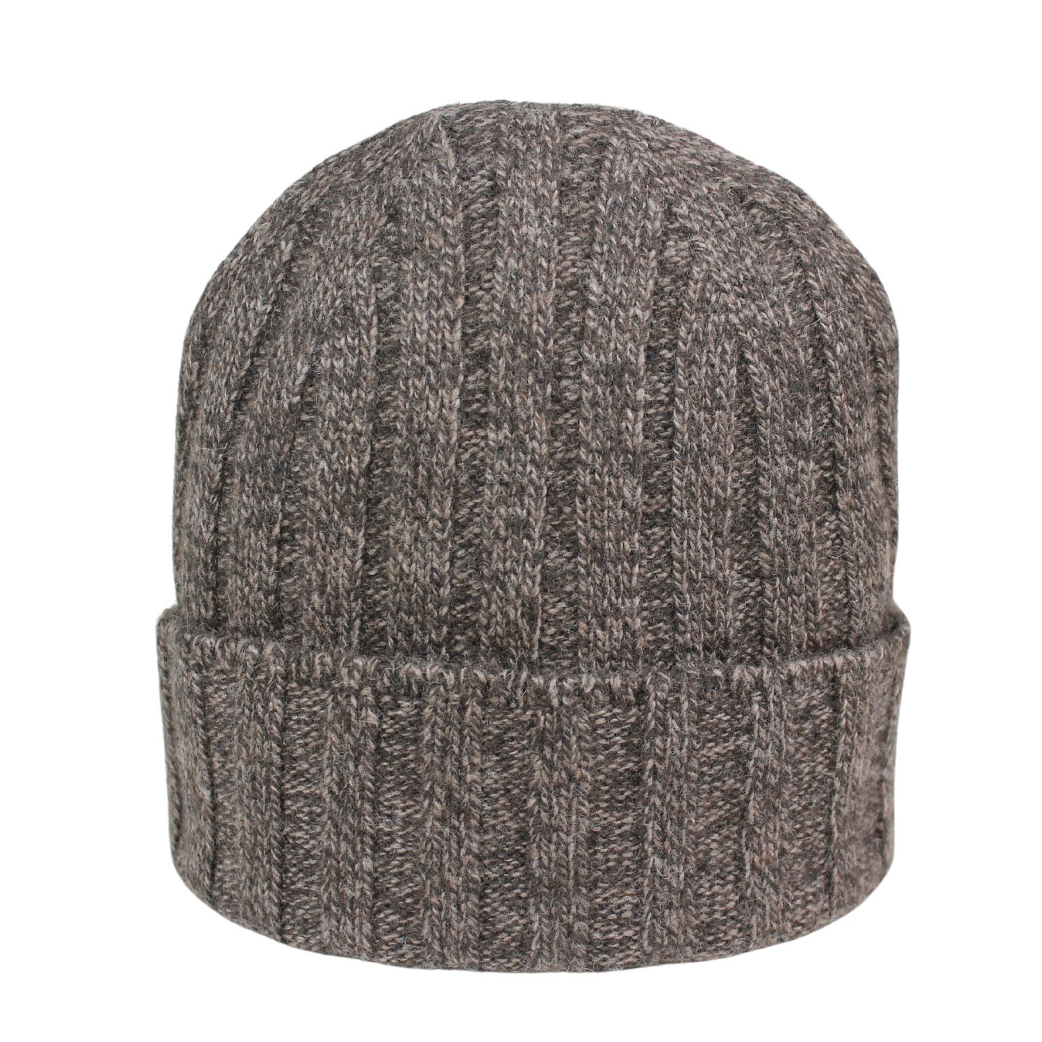 berretto-uomo-lana-e-cashmere-colore-marrone-melange