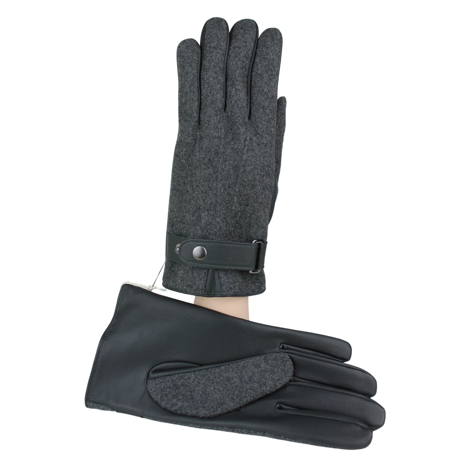 guanto-uomo-in-tessuto-e-pelle-touch-fodera-cashmere-colore-grigio