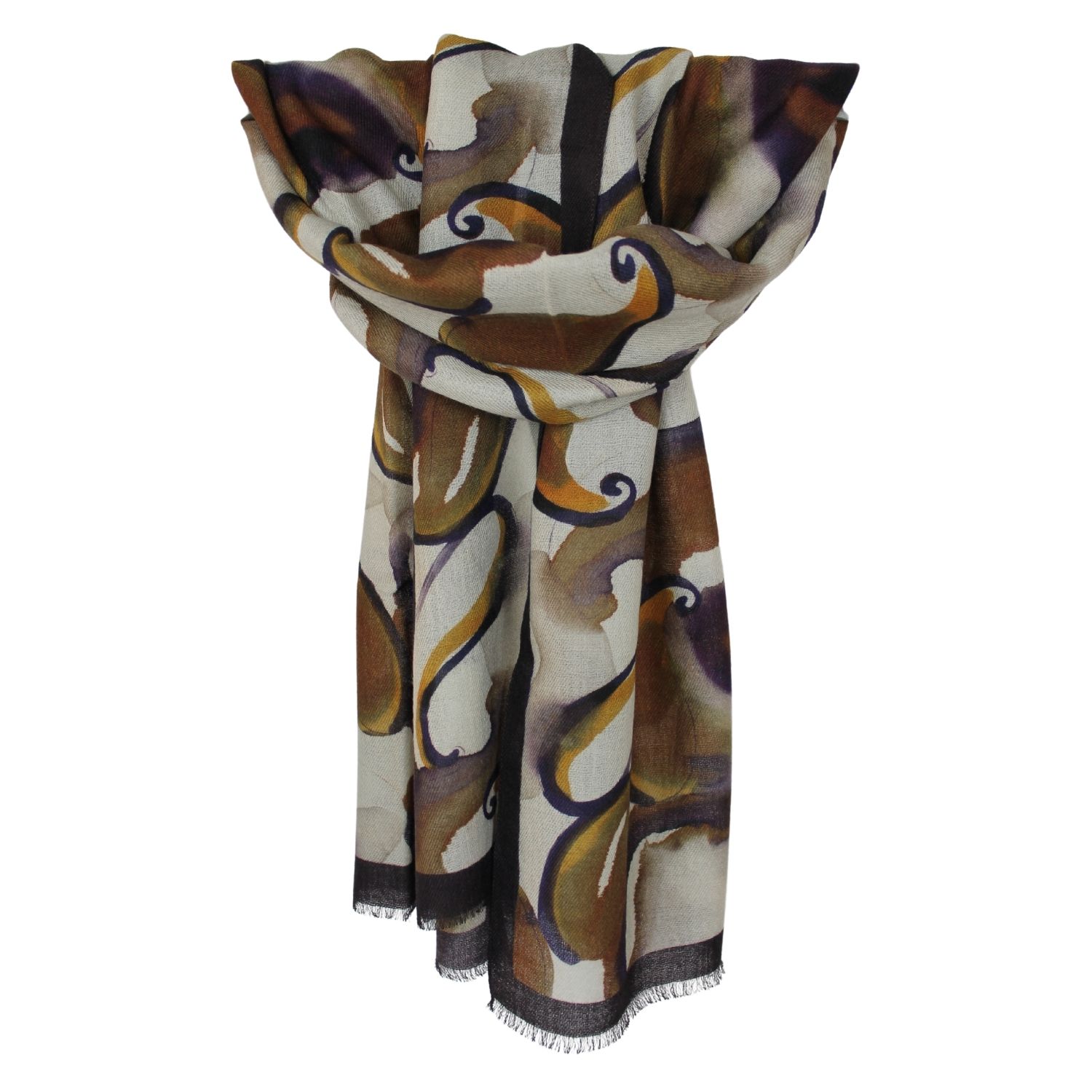 stola-donna-pura-lana-fine-fantasia-disegno-cashmere-tonalità-prugna-oro