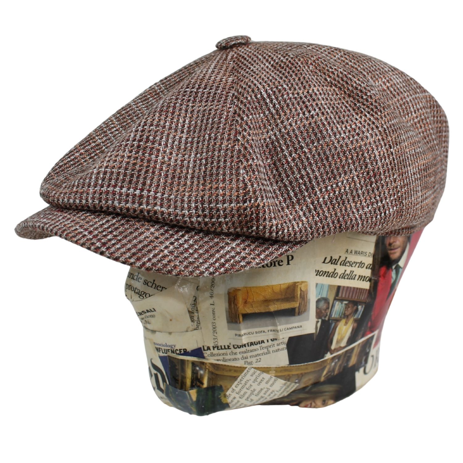cappello-stetson-modello-newsboy-cap-8-spicchi-in-lino-e-cotone-fantasia-bordeaux