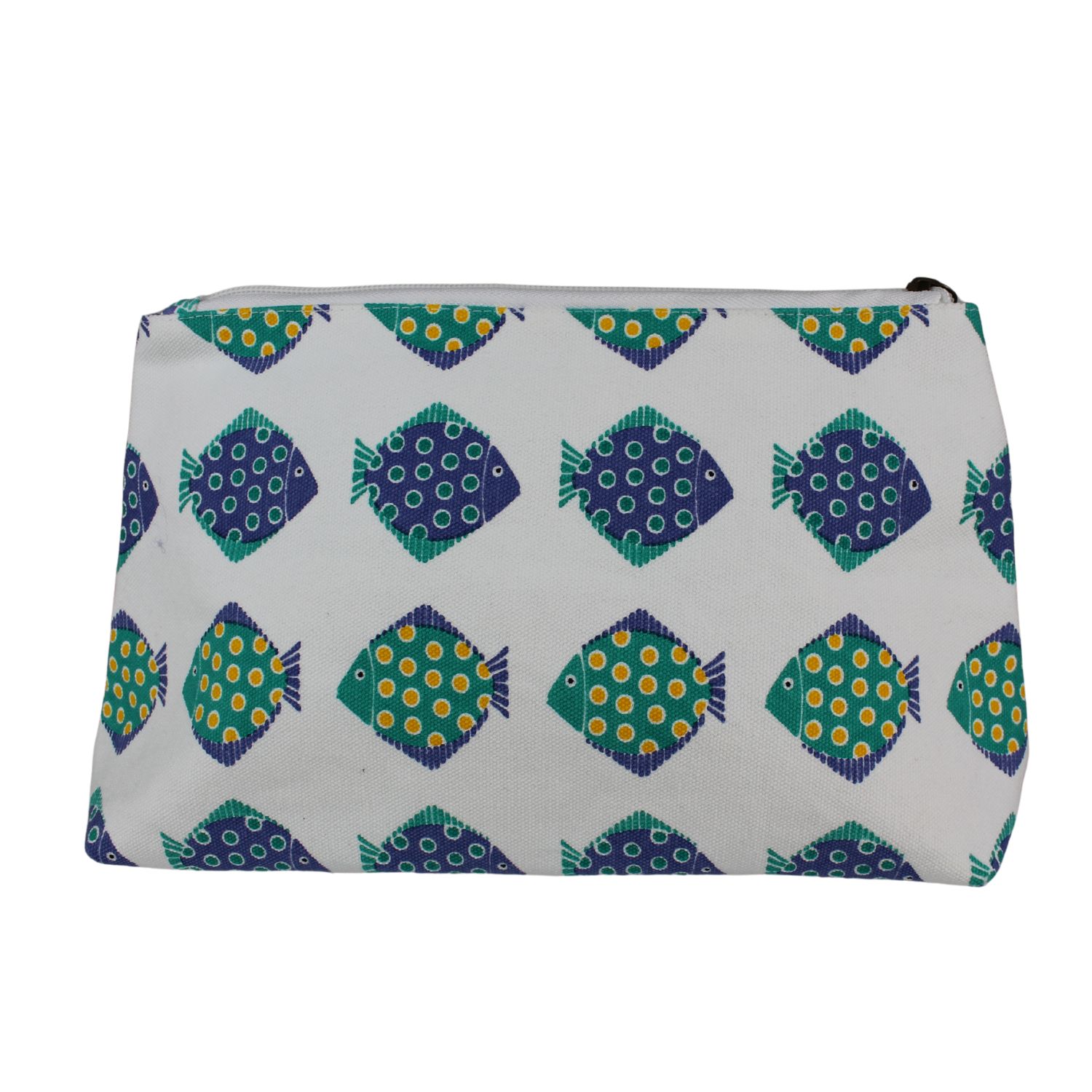 Necessaire-pochette-fantasia-disegno-pesci-tonalità-bianco