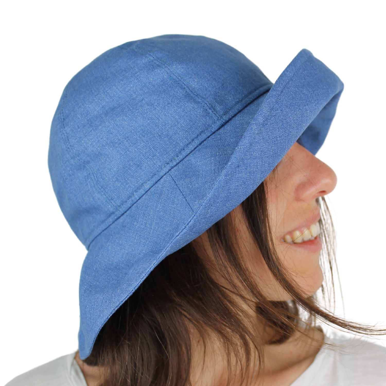 cappello-donna-estivo-cloche-a-falda-grande-in-puro-lino-colore-jeans