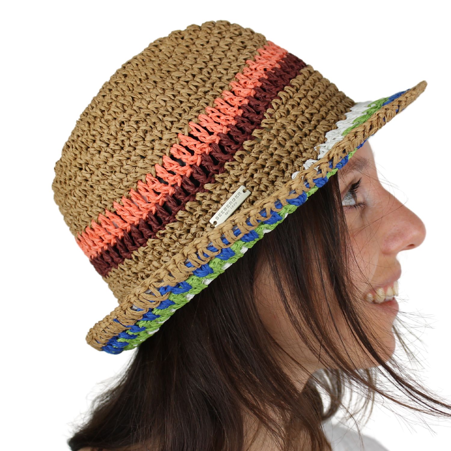 Un cappello pratico e perfetto per l'estate questo Trilby realizzato prevalentemente in papier ( Carta ). Un copricapo adatto sia a uomini che donna