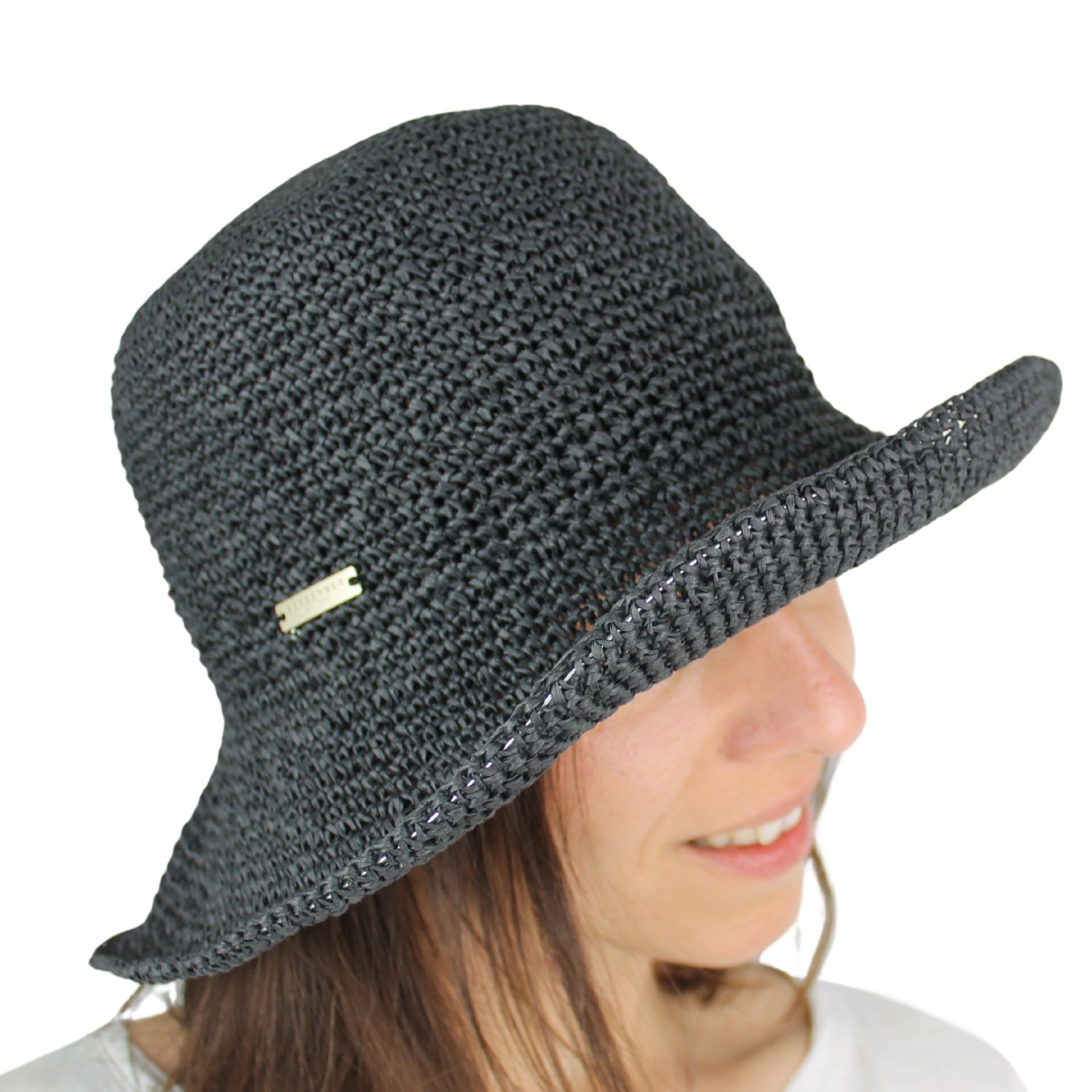 cappello-donna-in-paglia-cloche-falda-grande-colore-nero