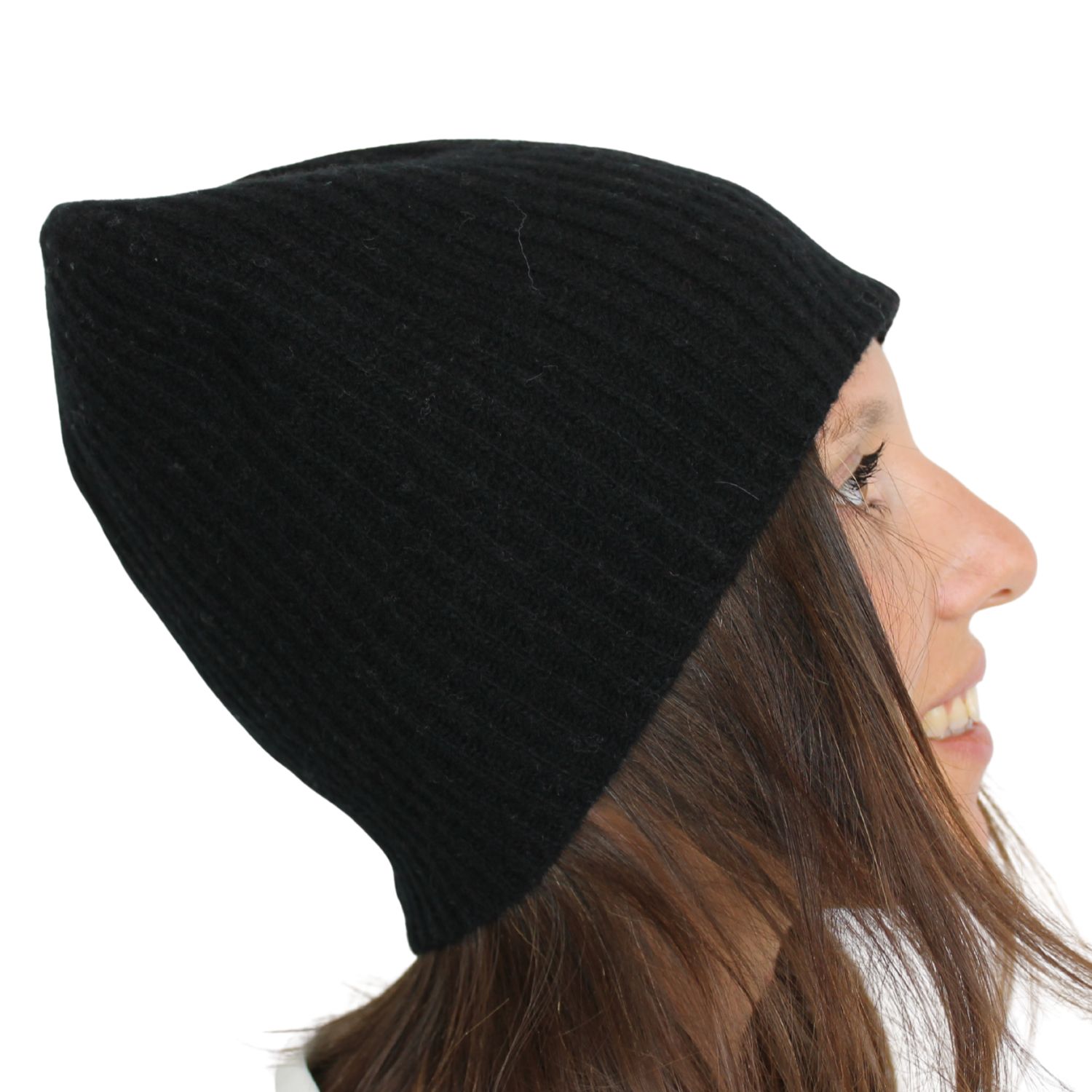 beanie hat in lana e cashmere colore nero
