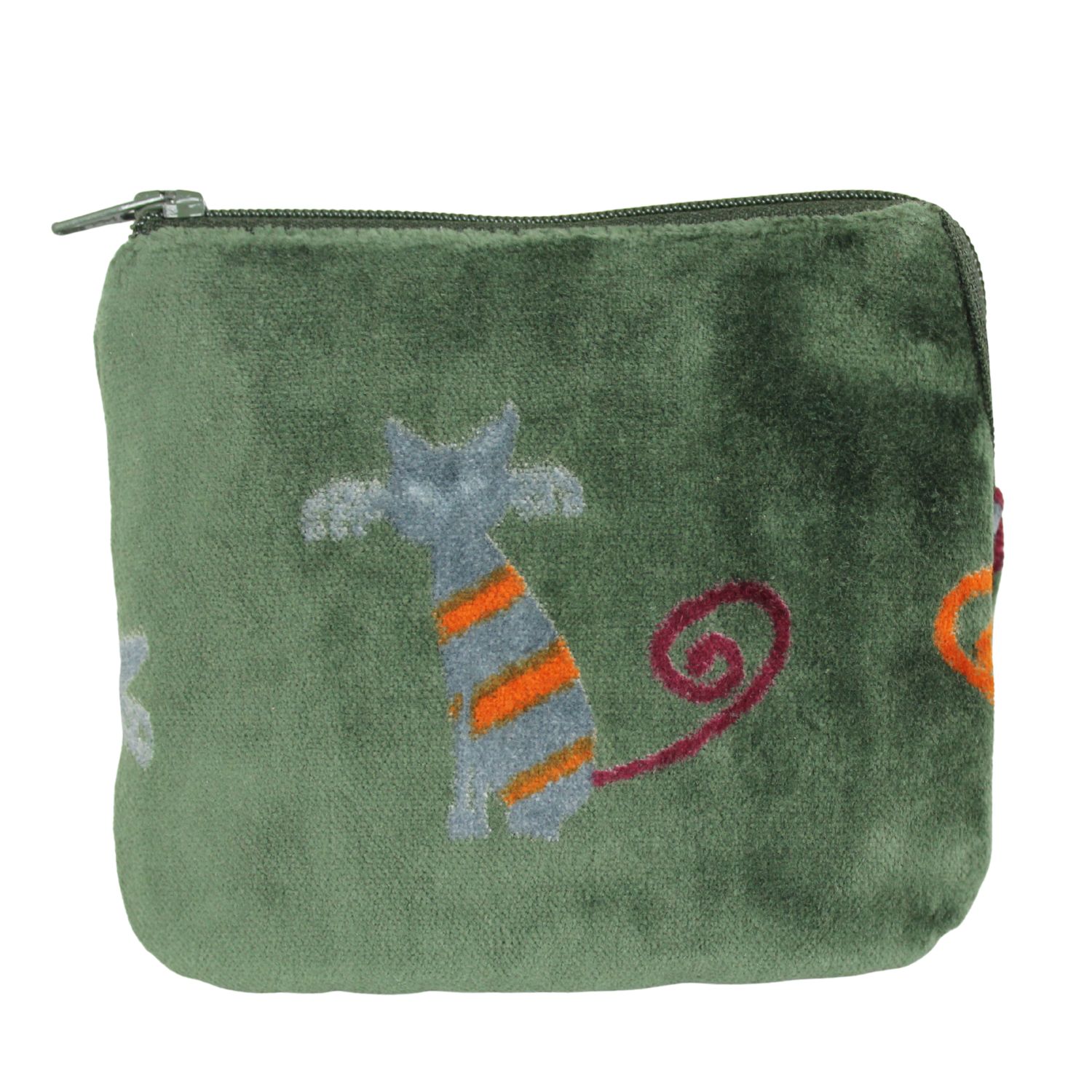portafoglio-portamonete-in-velluto-fantasia-disegno-gatti-colore-verde