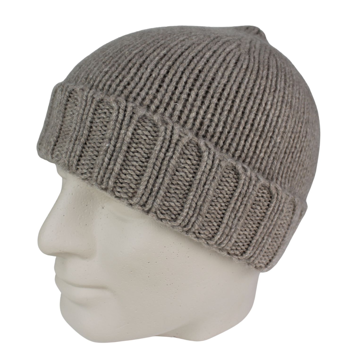 berretto in puro cashmere 3 fili colore beige