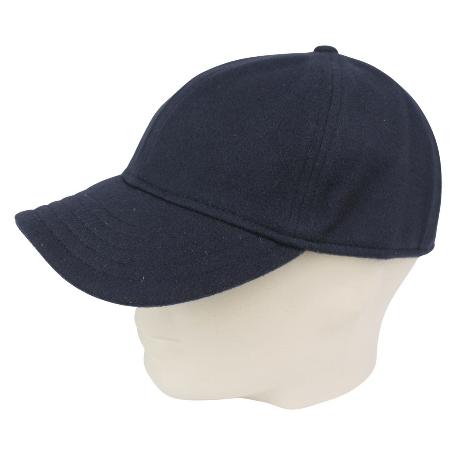 cappello baseball detrutturato da uomo in lana e cashmere idrorepellente colore blu