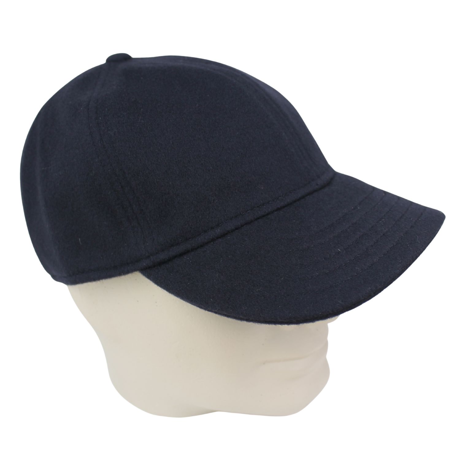 cappello baseball detrutturato uomo in lana e cashmere idrorepellente colore blu