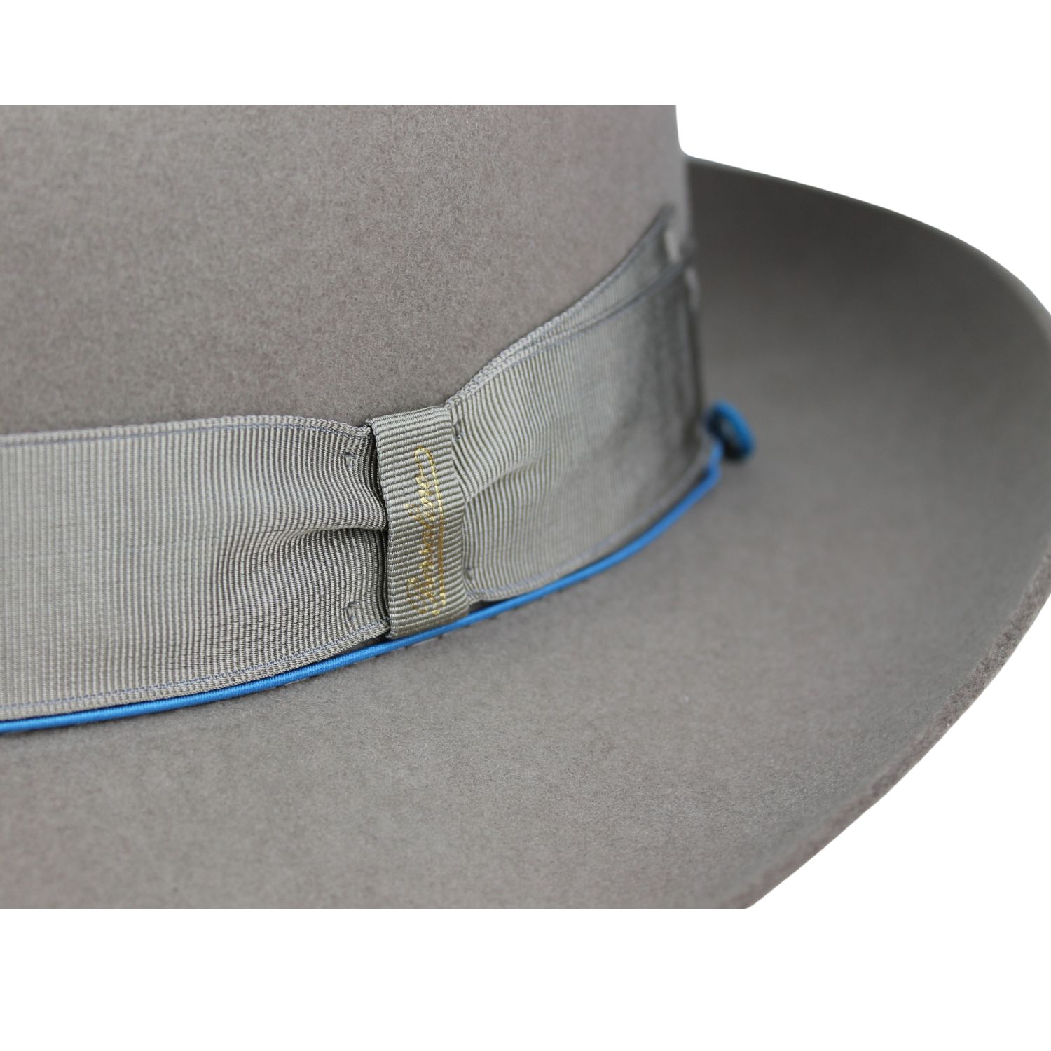 cappello marchio borsalino in feltro di lana e cashmere colore cammello con fodera interna