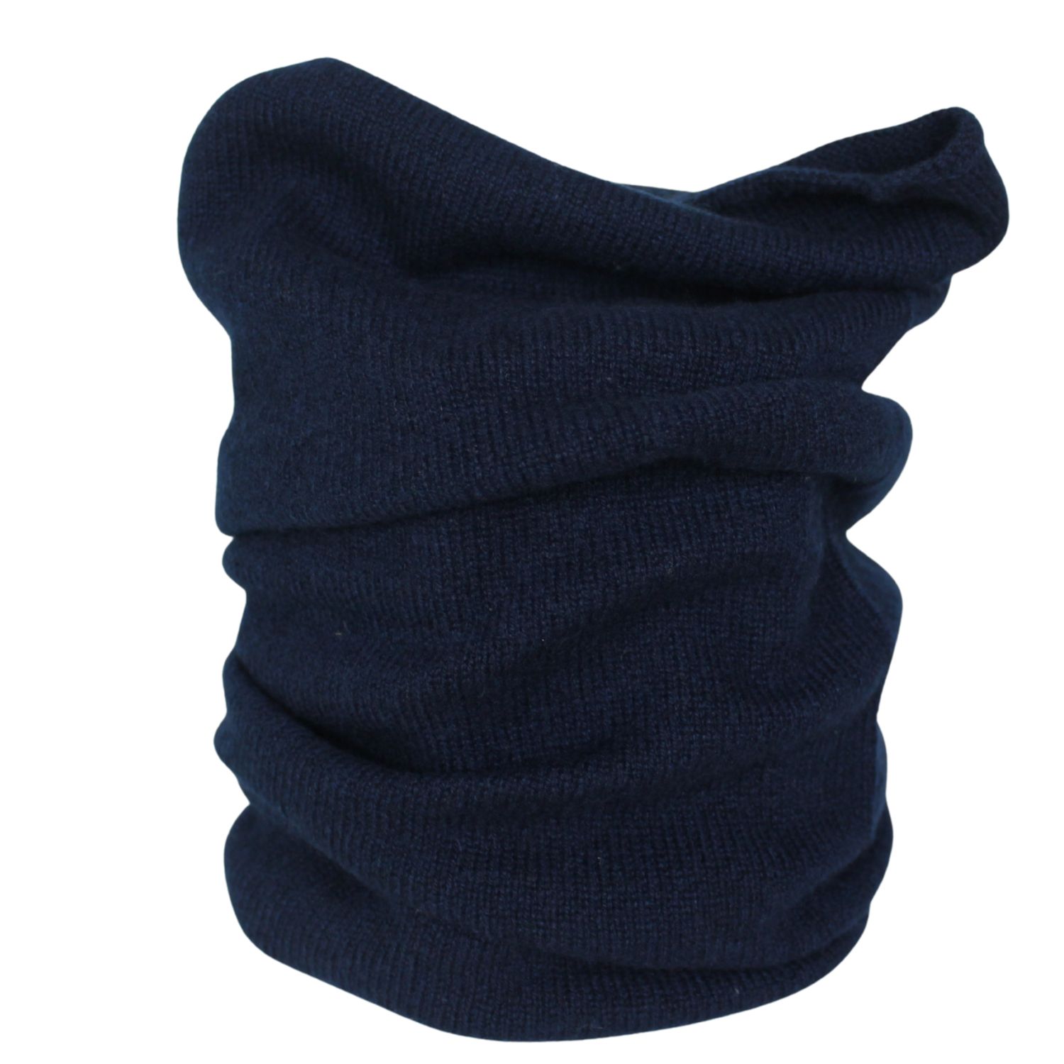 scaldacollo in puro cashmere colore blu notturno