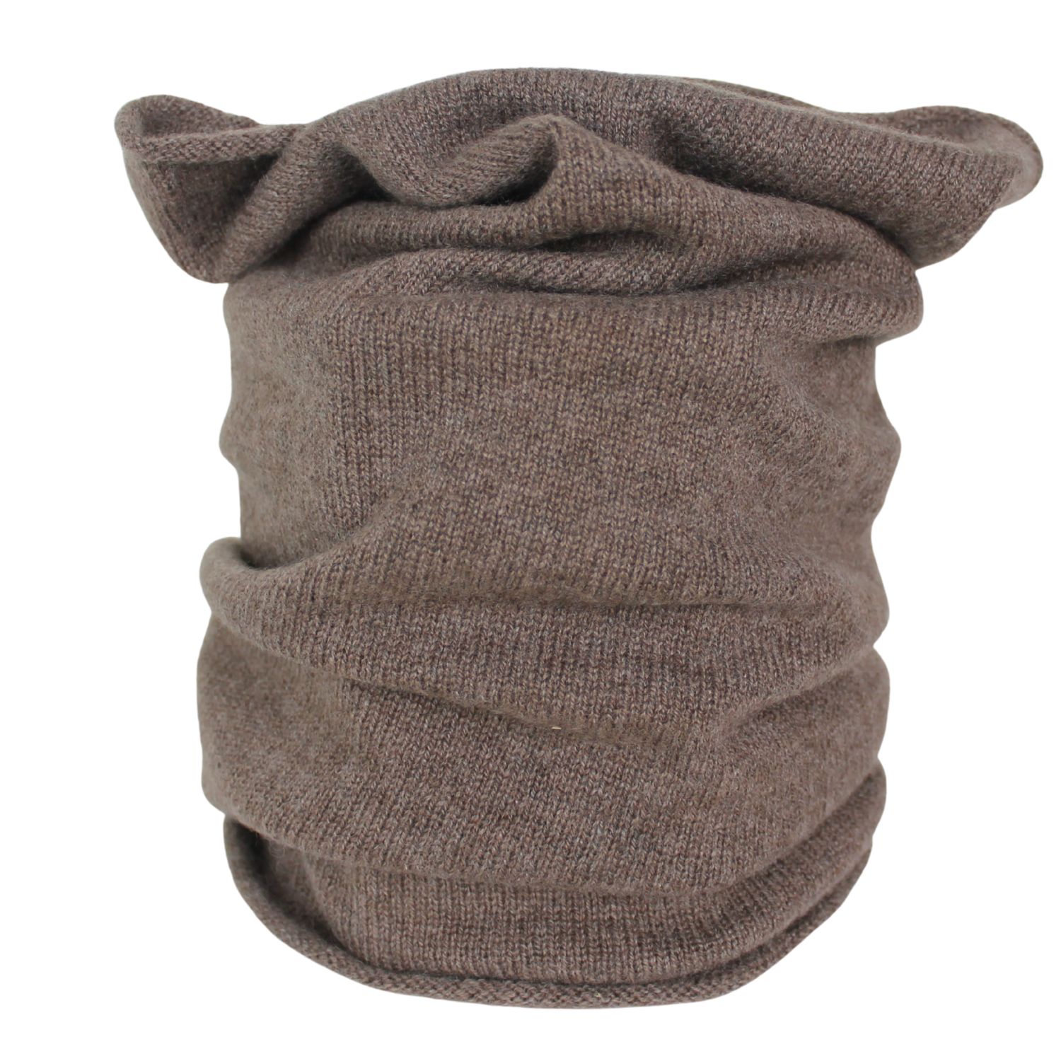 scaldacollo in puro cashmere colore legno