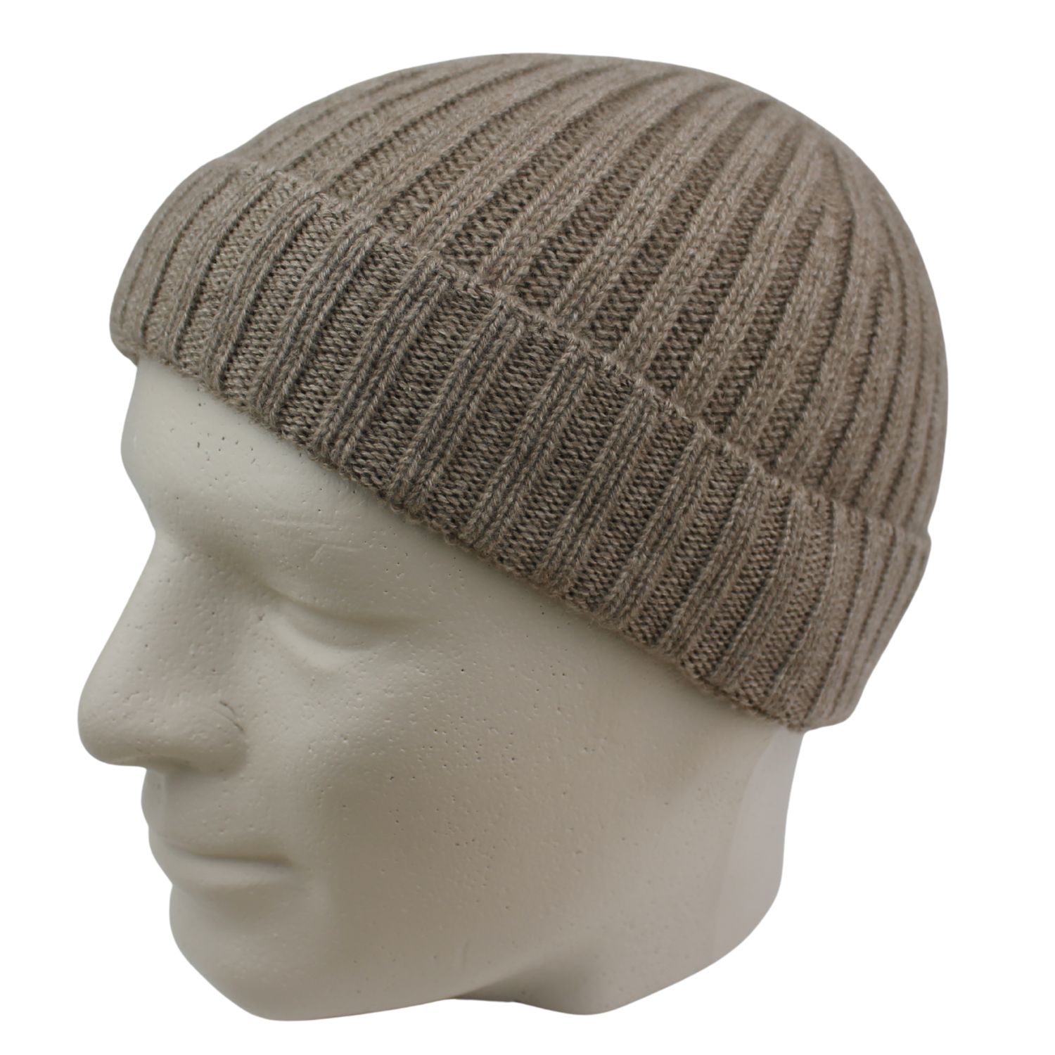 cappello docker in puro cashmere colore beige