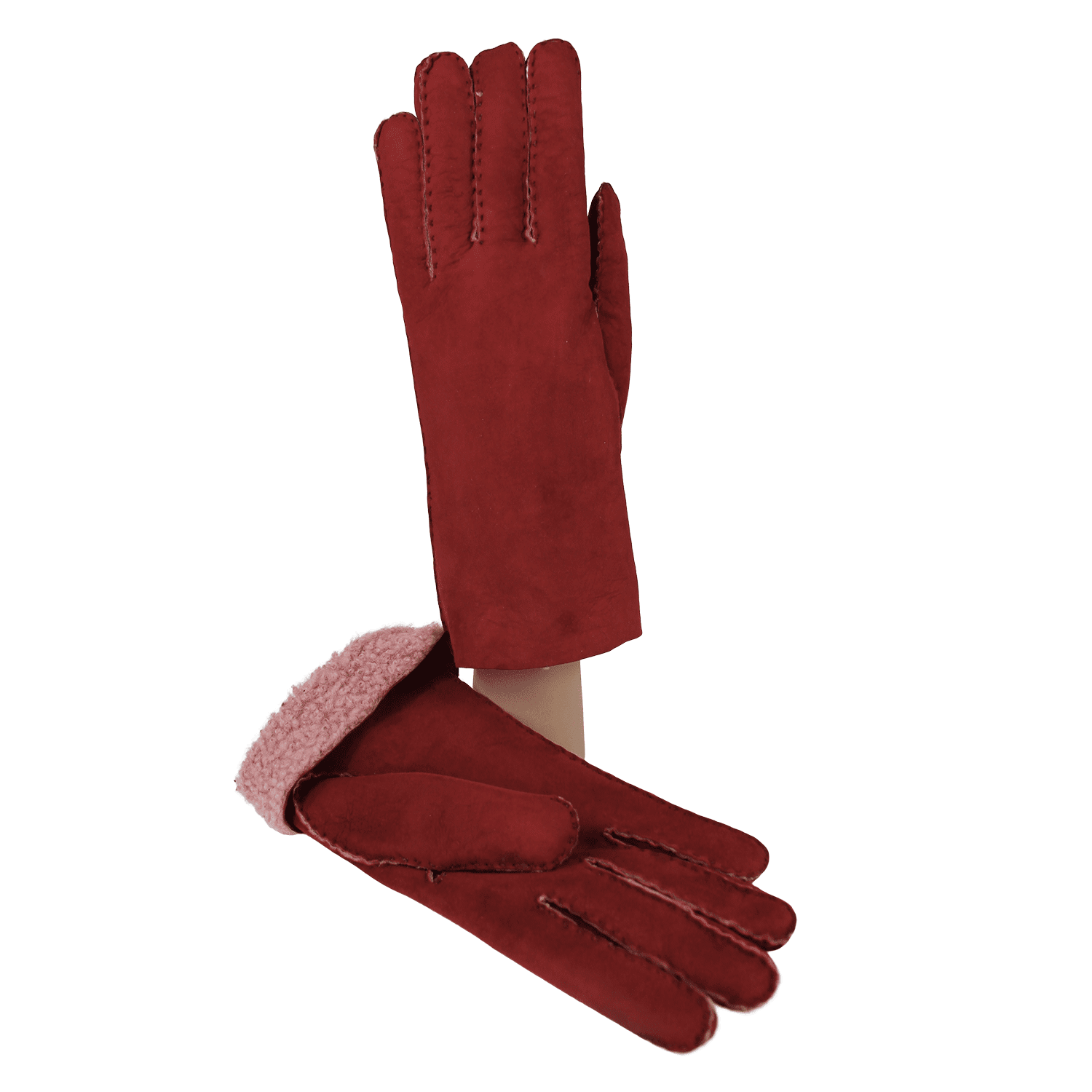 Guanto-Donna-Merinos-Rosso