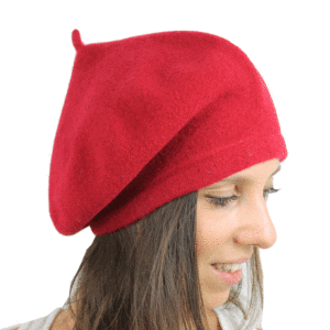 Basco-Conico-donna-in-lana-Rosso