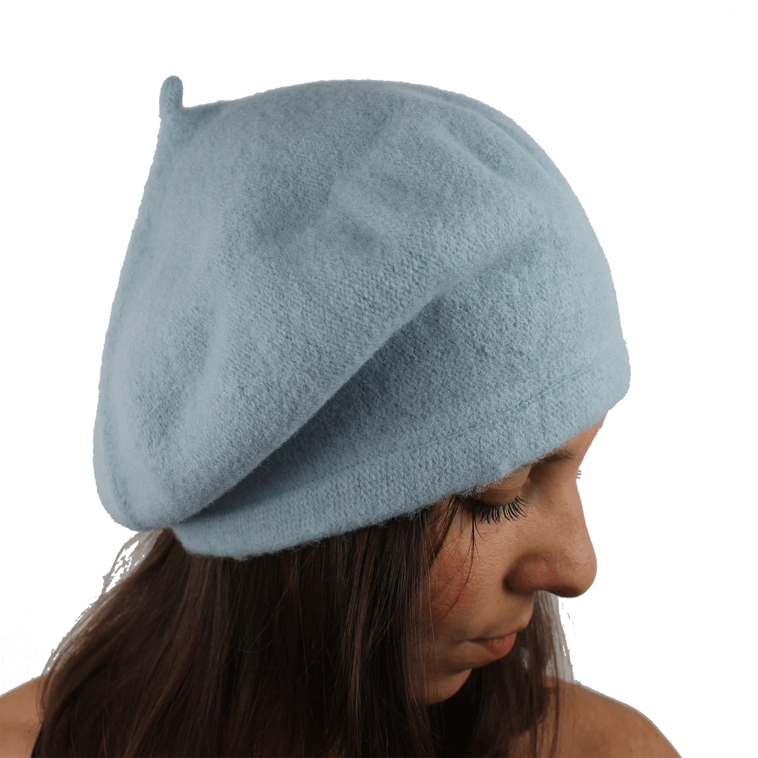 Basco-Conico-Donna-in-lana-Celeste