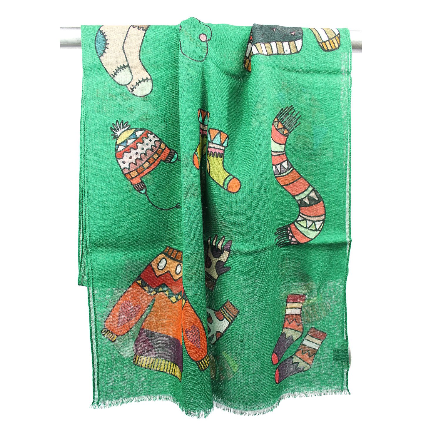 Sciarpa B Guanti Verde Foto2