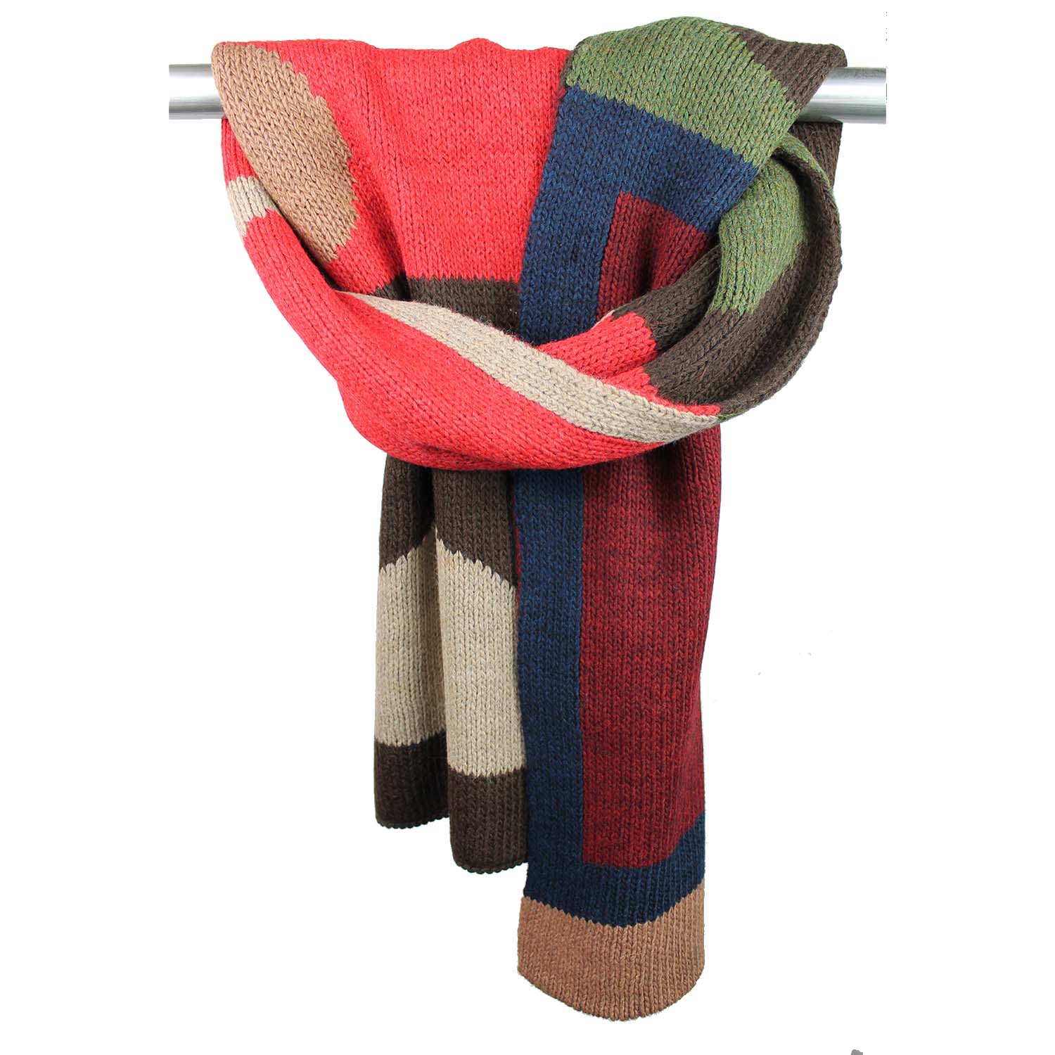 sciarpa-in-lana-maglia-unisex-tonalità-blu-bordeaux-marrone