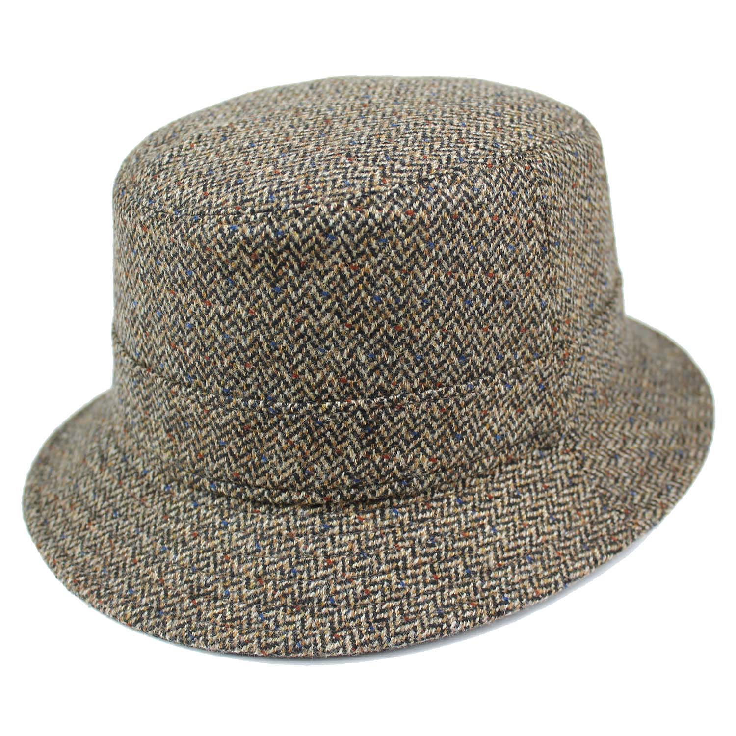 Cappello da pescatore - Bucket Hat waterproof - Lana e Cashmere - Tonalità  marrone