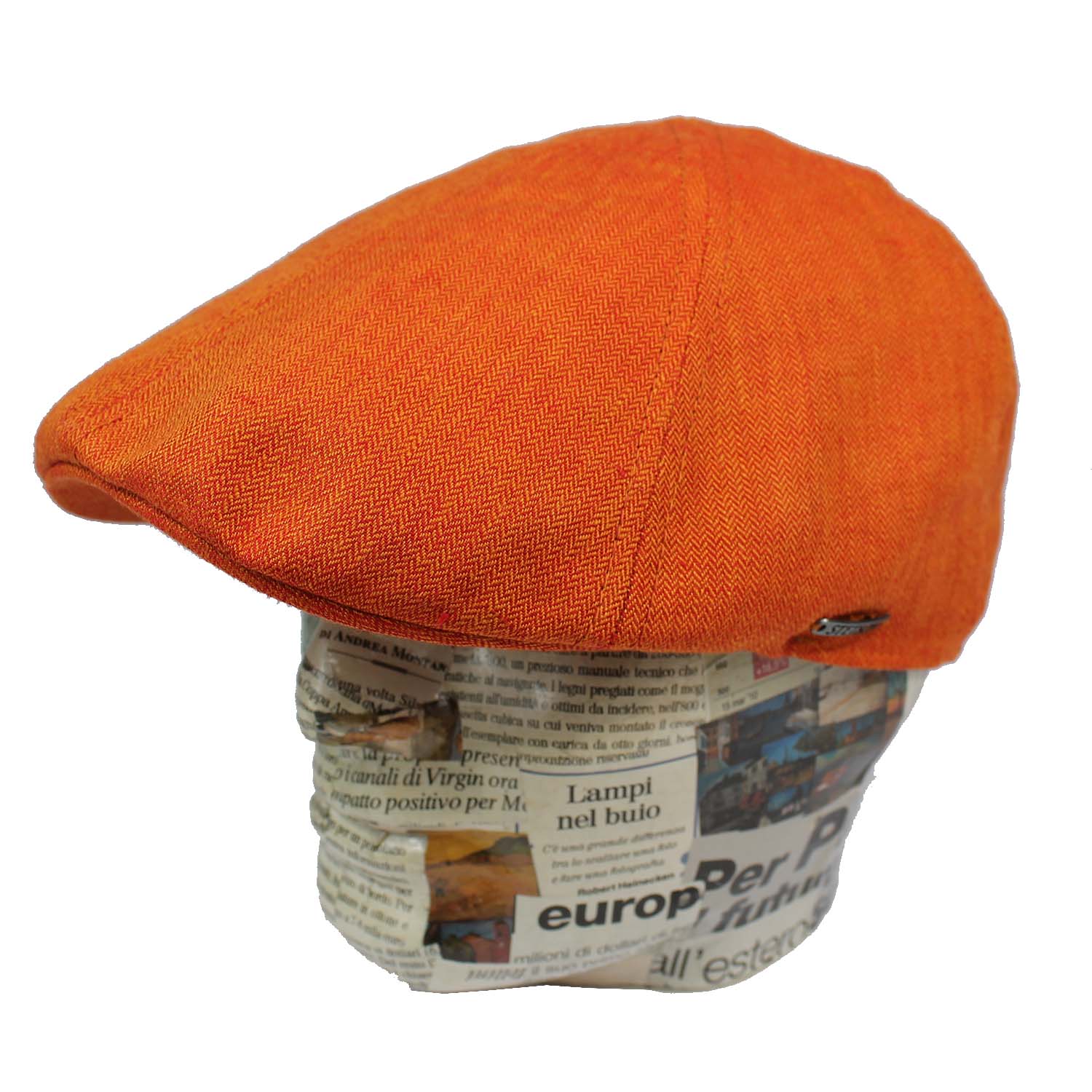 berretto-stetson-modello-duck-in-lino-colore-arancione
